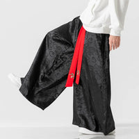 Pantalon large streetwear jacquard