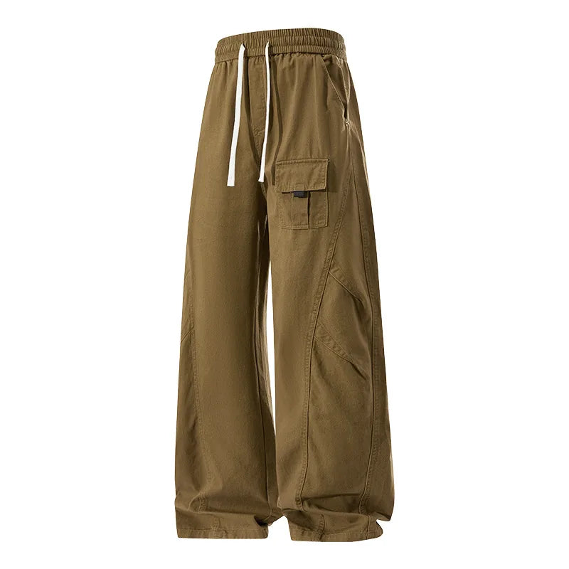 Pantalon cargo japonais coton large