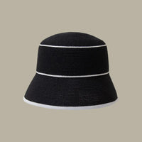 Chapeau Bucket Paille Bicolore Femme