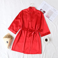Robe de Chambre Kimono Femme Satinée