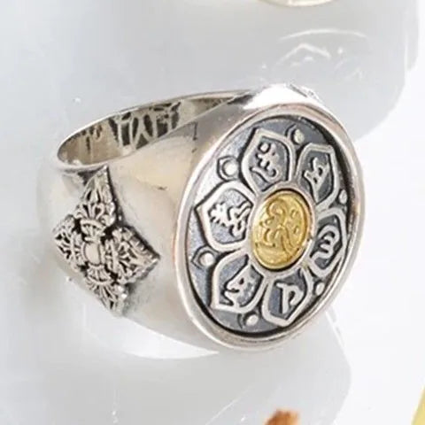 Bague homme mandala bouddhiste