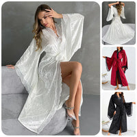 Peignoir kimono long femme velours
