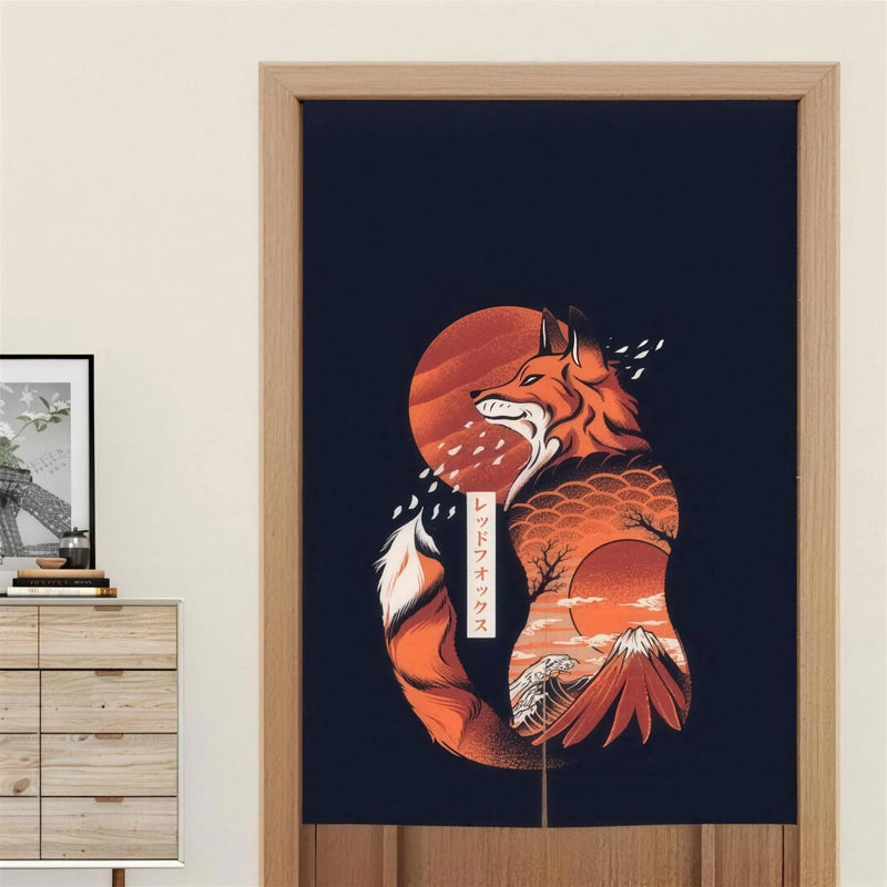 Noren japonais kitsune