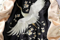 Veste Sukajan style bomber bicolore grue japonaise