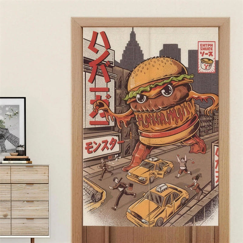 Noren japonais Burger Monster