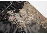 Veste bicolore Sukajan japonais motif dragon légendaire