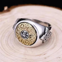 Bague homme mandala bouddhiste
