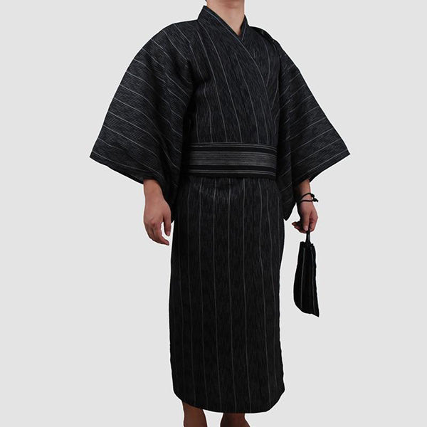 Yukata Japonais Homme Noir