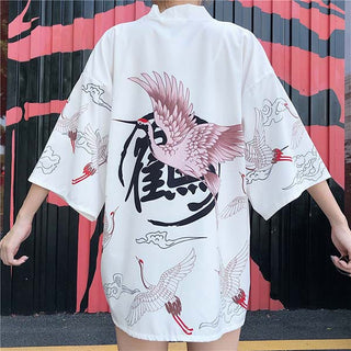 Haori motif grues japonaises