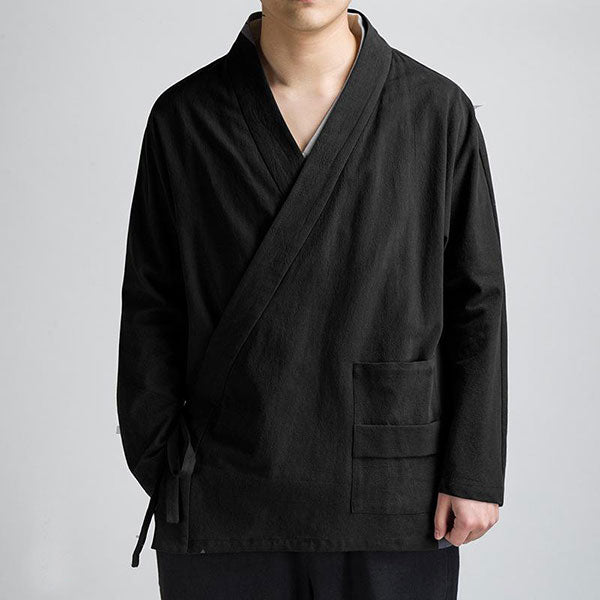 Veste Kimono Épais Uni-0.jpg
