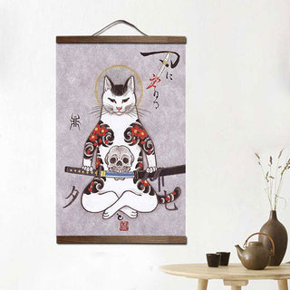 Tableau japonais chat yakuza