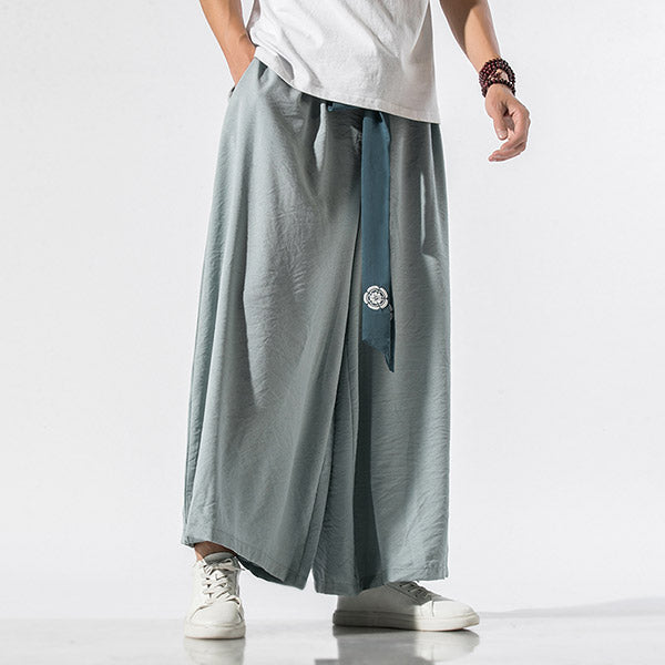 Pantalon Hakama japonais pour homme