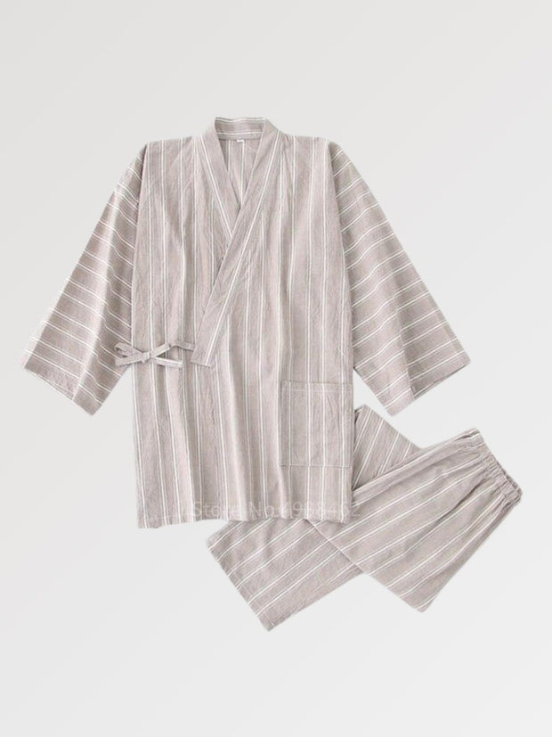 Jinbei japonais épais rayé pantalon-1.jpg