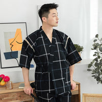 Jinbei japonais à carreaux noir-0.jpg