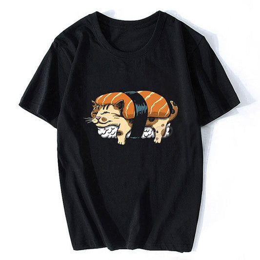 T-shirt Japonais Nigiri Saumon Chat-0.jpg