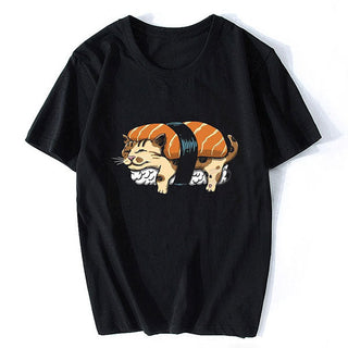 T-shirt Japonais Nigiri Saumon Chat