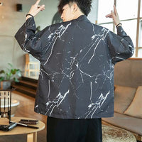 Veste Kimono Noire Imprimés Fissures-3.jpg