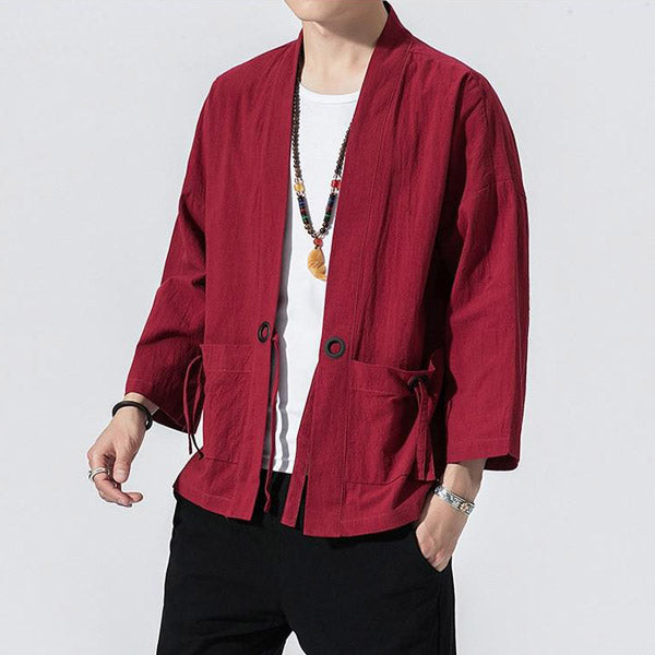Veste Kimono Homme Unie Moderne