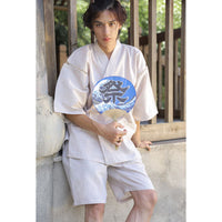 Jinbei japonais pour homme beige-2.jpg