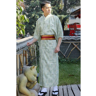 Kimono Homme Vert Japon Traditionnel