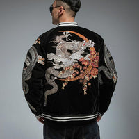 Sukajan japonais en velours broderie dragon Ryu-4.jpg