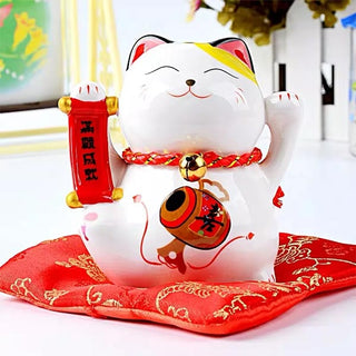 Chat Maneki Neko 2 pattes en l'air