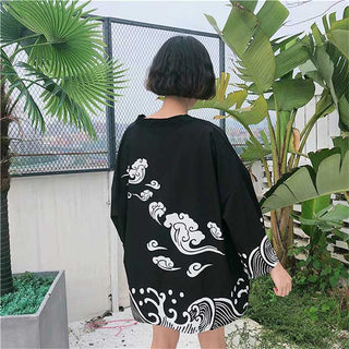 Veste Haori japonais pour femme Kumo
