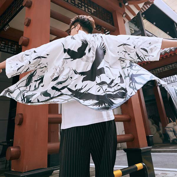 Veste Kimono Unisexe Corbeaux Noirs-4.jpg