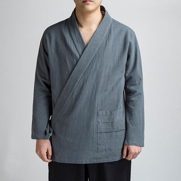 Veste Kimono Épais Uni-4.jpg