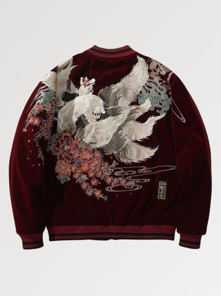Sukajan japonais motif Kitsune