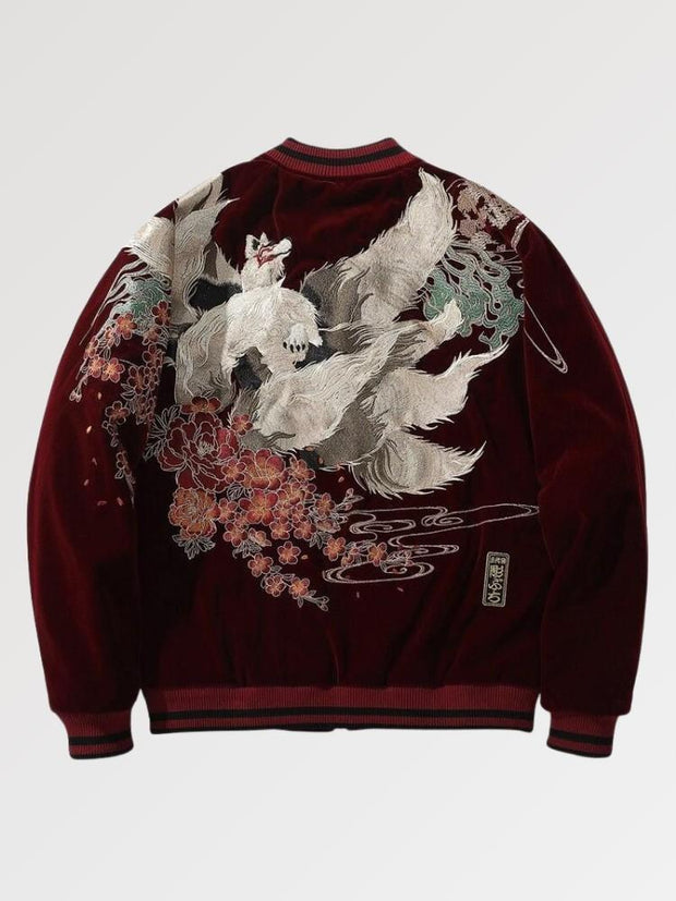 Sukajan japonais motif Kitsune