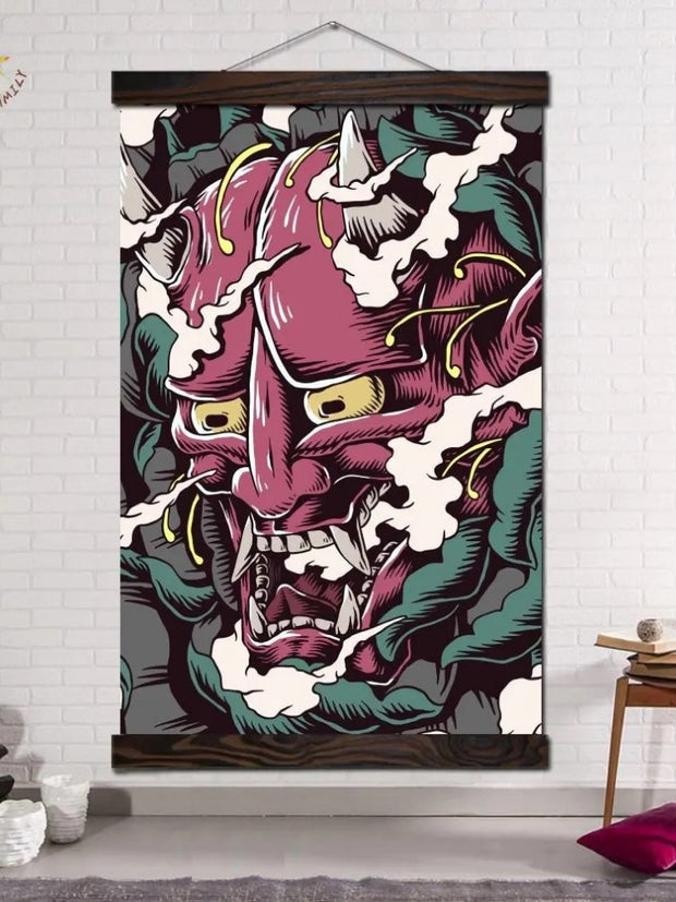 Tableau démon japonais style tatouage