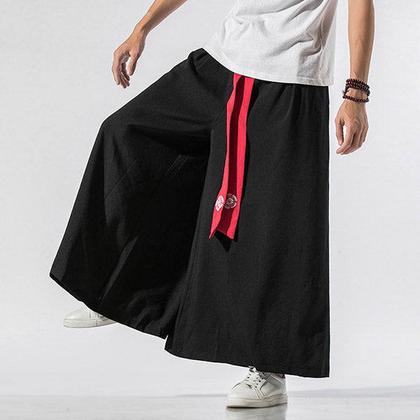 Pantalon Hakama japonais pour homme-0.jpg
