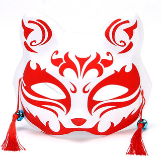 Masque de Kitsune japonais à clochettes
