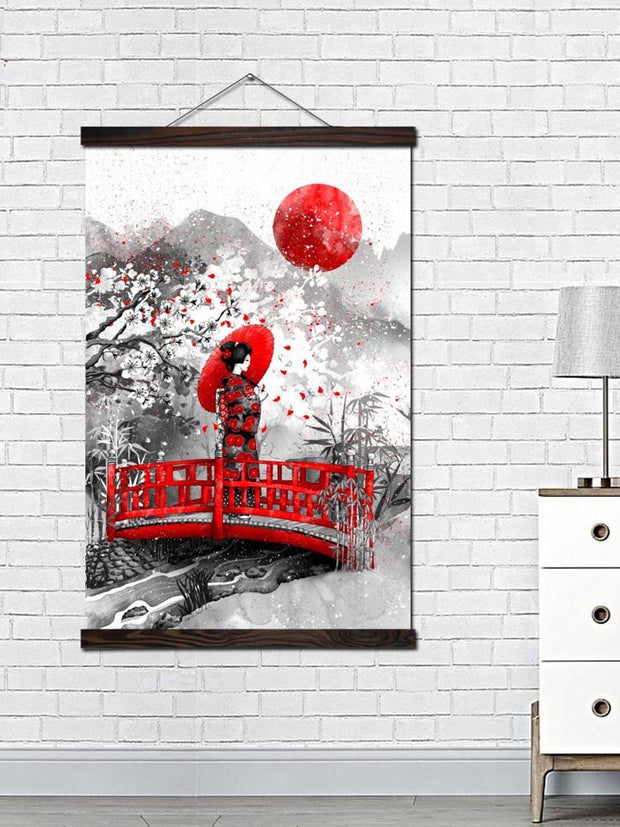 Tableau japonais balade d'une geisha-2.jpg