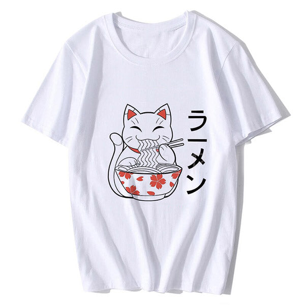 T-shirt japonais Maneki Neko Kawaii