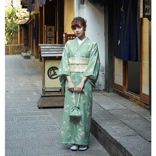 Kimono japonais femme vert