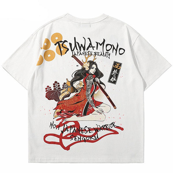 T-shirt guerrière japonaise