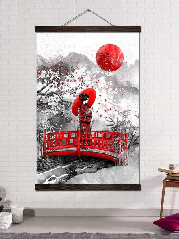 Tableau japonais balade d'une geisha-0.jpg