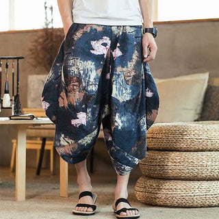 Pantalon traditionnel japonais imprimé