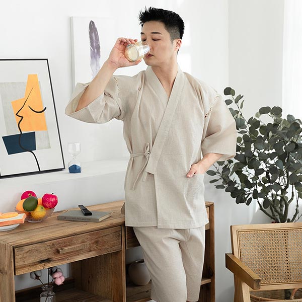 Jinbei japonais beige