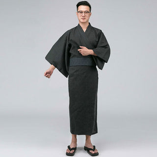 Yukata Homme Uni Noir