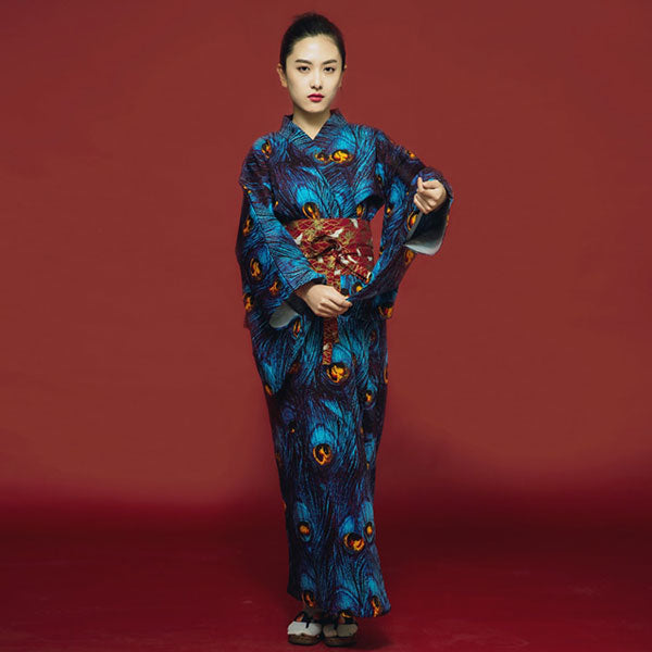 Kimono japonais femme imprimé paon-2.jpg