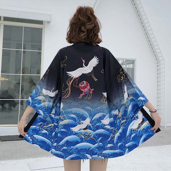 Veste Haori japonais motif grues sur l'océan-0.jpg