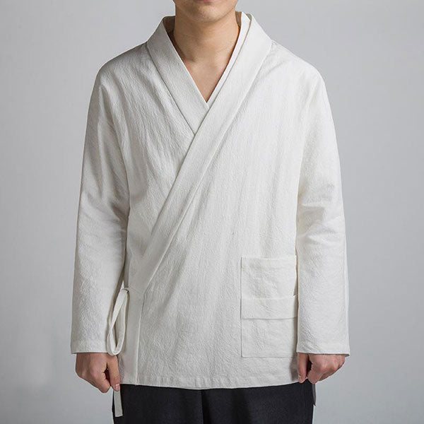 Veste Kimono Épais Uni-1.jpg