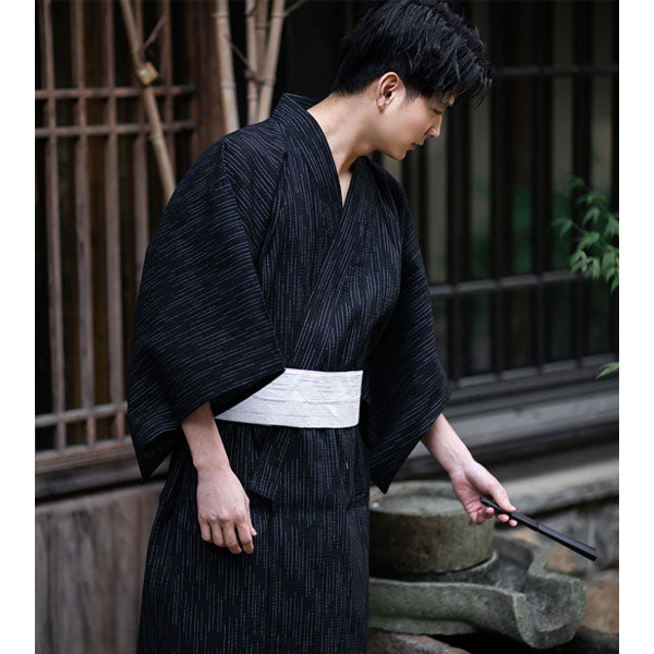 Kimono Homme Noir Strié-2.jpg