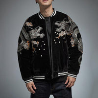 Sukajan japonais en velours broderie dragon Ryu-6.jpg