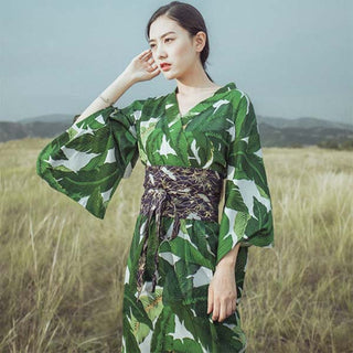Yukata long japonais motif nature