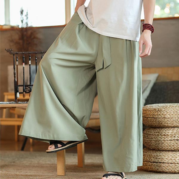 Pantalon Hakama japonais uni-1.jpg