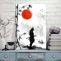 Tableau japonais samouraï solitaire-0.jpg